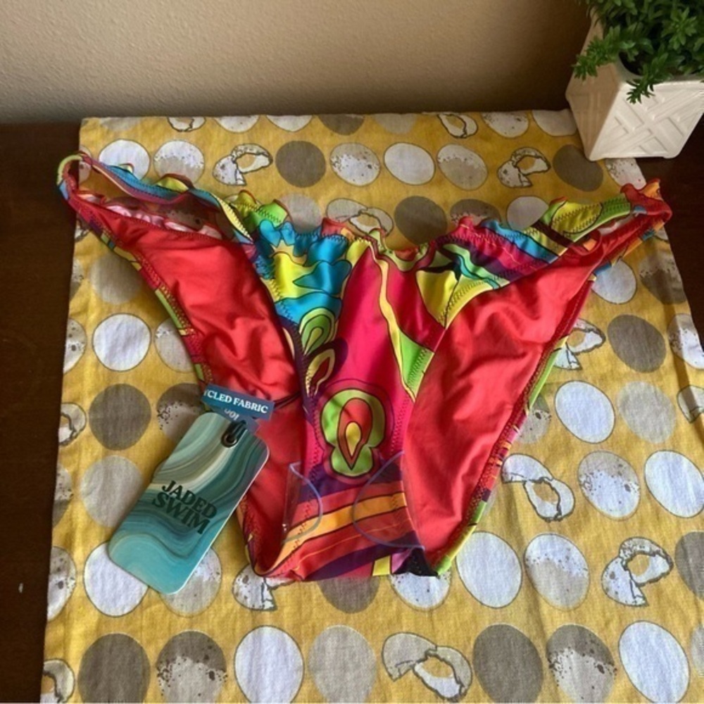 Jaded London Swim NWT Geometric Summer print frilly bottoms size US 12